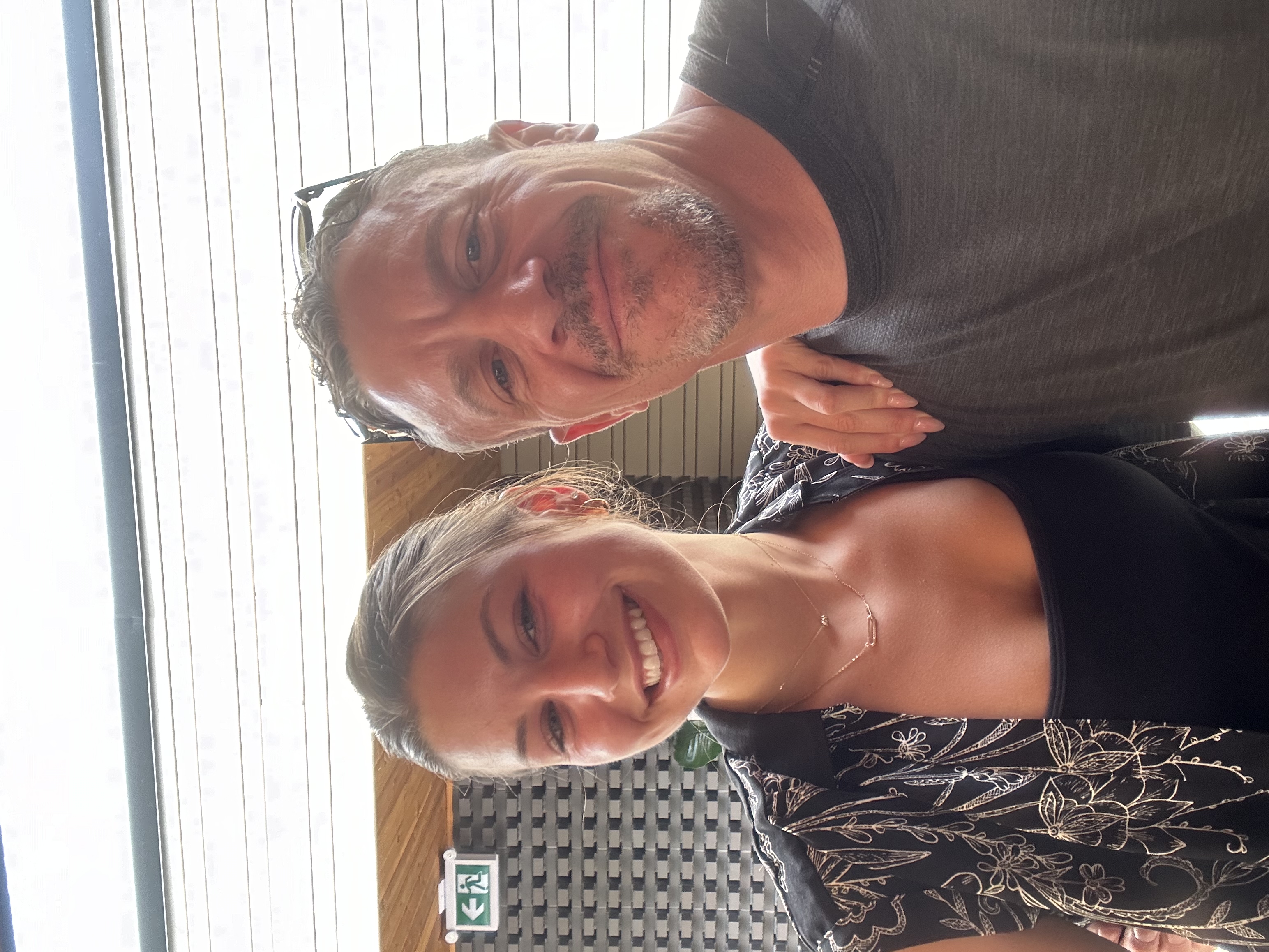 Philip with his daughter, now grown